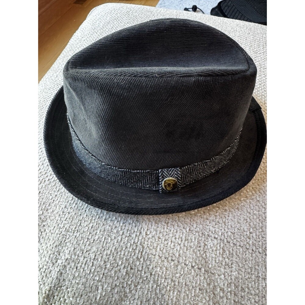 Vintage '07 Paul Frank Fedora Trilvey Scurvy Squirrel Corduroy Sz S/M 23" Circ